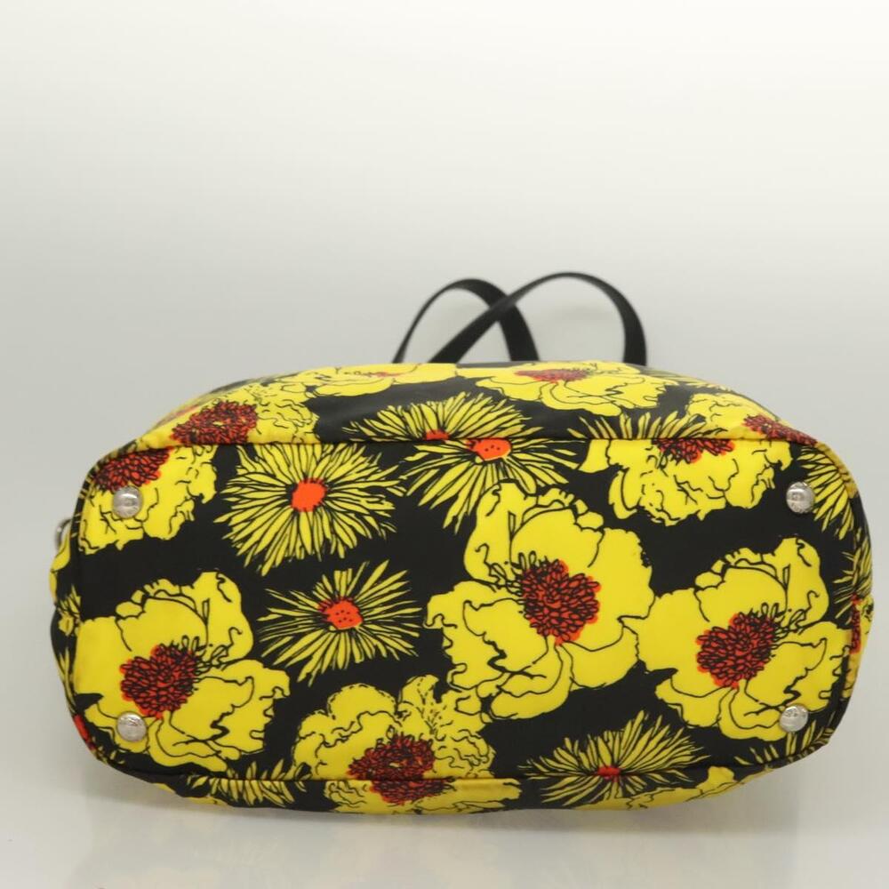 PRADA Hand Bag Nylon Yellow Silver - Picture 9 of 9